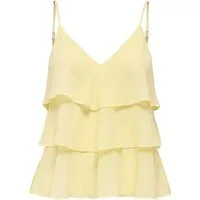 ONLY Trägertop ONLLINN LIFE FLOUNCE SINGLET WVN NOOS Kunstfaser, regular fit