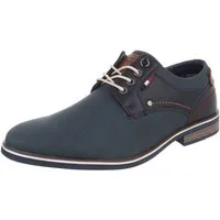 Coolwalk Herrenschuh Schnürer Casual aus Textil und Synthetik Schnürschuh (91917924) Blockabsatz Schnürer in Dunkelblau