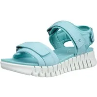 Ecco Gruuv Sol Lea (Premium-Leder) blau Damen Sandale