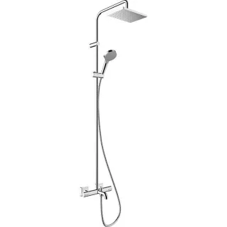 hansgrohe Vernis Shape 230 1jet Showerpipe 26098000 EcoSmart, mit Wannenthermostat, chrom