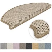 Metzker® Stufenmatte Stufenmatten Göteborg Halbrund, halbrund, Höhe: 8 mm, 18 Stück - Hellbraun