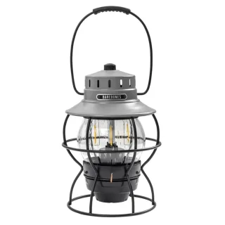 LED-Laterne dimmbar & aufladbar Metall grau 15x33cm | Barebones Railroad Lantern Vintage Akku Lampe warmweiß Outdoor Beleuchtung Garten Terrasse.