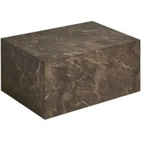 House Nordic Couchtisch Nuuk Couchtisch Marmor Dekor braun.