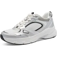 Tamaris Plateausneaker, Freizeitschuh, Halbschuh, Schnürschuh mit Besätzen in Metallic-Optik