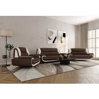 Kaiser Möbel Loungeset Wohnzimmer-Set 3-2-1 modern, Stoff Kronos, PALERMO, (3-2-1, Sitzgarnitur 3-2-1), breite Sitzflächen keine Schlaffunktion
