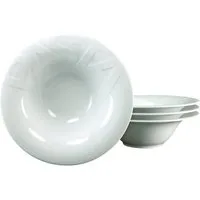 CreaTable Pastateller Essteller, (4 St), Teller Set für 4 Personen, weiß, Porzellan