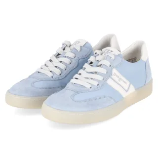 Paul Green Low Sneaker - Gr. 37 - Blau - Leder & Textil
