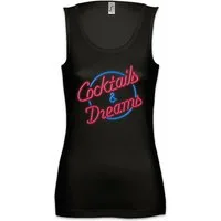 Urban Backwoods Tanktop Cocktails & Dreams Ärmelloses Damen T-Shirt Cocktail 80s Cruise Kult Symbol Bar Mixer Kult