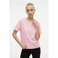 Vero Moda Kurzarmshirt VMPALMA METTE SS TOP BOX JRS Baumwolle
