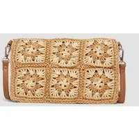 s.Oliver Umhängetasche Tasche, Florale Clutch aus Papier mit abnehmbarem Gurt