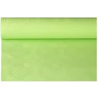 PAPSTAR Tischdecke Papiertischtuch mit Damastprägung 8 m x 1,2 m limonengrün