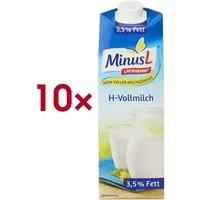MinusL Milch 3,5% Fett, laktosefrei*, 10x 1 Liter