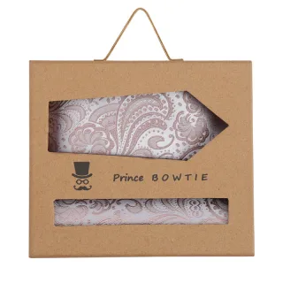 prince bowtie - Set Krawatte+Tuch Paisley altrosa - Gr. - OS