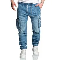 Amaci&Sons Cargojeans ALSIP Sweathose im Denim Look Herren Sweathose in Stretch Denim Jeans