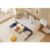 LVHOM Polsterliege 90x200cm,Tagesbett mit Ausziehbett 90x200cm,Stauraum,Samt (Bietet Platz für zwei 90cmx200cm Matratzen, Bettsofa/Kinderbett/Daybett/Schlafsofa/Gästebett/Polsterbett/Schlafsofa/Loungesofa/Sofa/liege mit bettkasten, Als Sofa & Bett nu