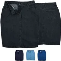 German Wear Jeansrock Trend462R Midi Denim Denim Trendiger Midi Rock Jeansrock Denimrock Business Rock