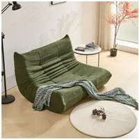 HAUSS SPOLE Sitzsack 2-Sitzer Lazy-Sofa mit Rückenstützung,modernes Design,Wohnzimmer grün (1 St), Relaxsessel Polstermöbel