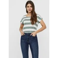 Vero Moda Kurzarmshirt VMWIDE STRIPE SL TOP GA JRS NOOS Viskosemischung