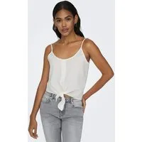 ONLY Trägertop ONLLECEY SL KNOT SINGLET NOOS WVN Materialmix, regular fit