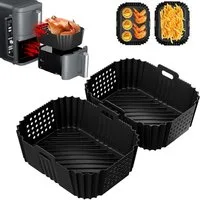 Agger Silikonform 2 Stück Airfryer Zubehör Heißluftfritteuse Silikonform, für Ninja Double Stack XL SL400EU