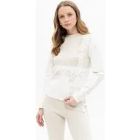 Passioni Strickpullover mit Schriftzug