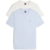 Tommy Jeans Rundhalsshirt TJM XSLIM 2PACK JERSEY TEE EXT (Packung, 2er-Pack) Logostickerei, 2Pack