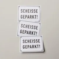 WestCraft Haftnotizblock Scheisse geparkt? Haftnotizen für die Windschutzscheibe, 50 Blatt, gewaltfrei seinem Ärger Luft verschaffen
