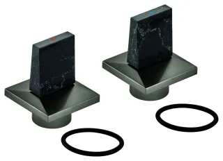 GROHE Griffpaar 101335 Allure Brilliant hard graphite gebürstet, 101335AL00 101335AL00
