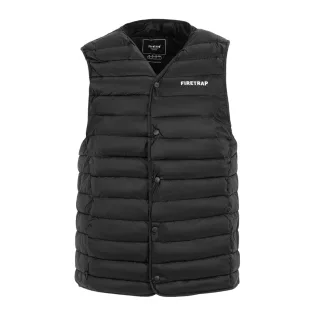 Firetrap - Weste für Herren, Gesteppt (Schwarz)