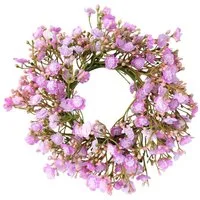 Kunstkranz Kunst Schleierkraut Kranz LITAGO, rosa-violett, Ø20cm Schleierkraut, artplants