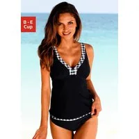 LASCANA Bügel-Tankini mit Karo-Kontrastdetails an Hose und Top