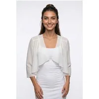 bonprix Boleroblazer für festliche Anlässe und Hochzeiten, 3/4-Ärmel, Wasserfallkragen