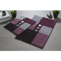 Grund Badematte Merkur, Höhe 20 mm, rutschhemmend beschichtet, fußbodenheizungsgeeignet, Kunstfaser, quadratisch, 2-tlg. Badematte, mehrfarbig, auch als 2 teiliges & 3 teiliges Badematten Set erhältlich