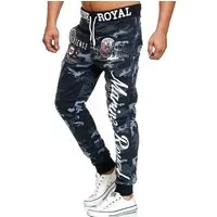 L.gonline Jogginghose Herren JoggingHOSE lang, Trainingshose Baumwolle, Sporthose mit (Sweatpants, 1-tlg) mit elastischem Bund