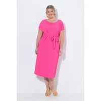 MIAMODA Midikleid Jerseykleid Midilänge Drapierung mit Bindeband