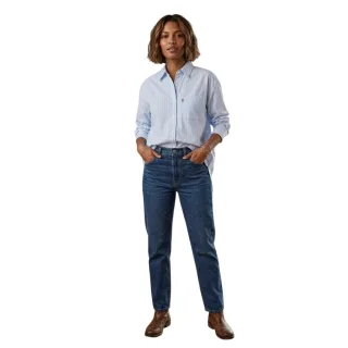 Levis - "Lola" Button-Down-Hemd für Damen, Oxford-Stil, Langärmlig (Schönes Blau)