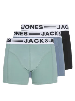 JACK&JONES - SENSE TRUNKS 3-PACK NOOS Mineral Blue - Gr. - XXL