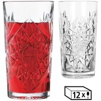 LIBBEY Gläser-Set Libbey Cooler Trinkglas, 12er Set -HOBSTAR-, 12-tlg., Glas, 473 ml, hochwertig verarbeitet, in eleganter Vintage-Optik