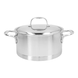 Demeyere Atlantis 7 Bratentopf mit Deckel 22 cm, 18/10 Edelstahl