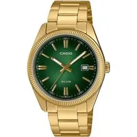 CASIO TIMELESS COLLECTION Quarzuhr MTP-1302PGC-3AVEF, Armbanduhr, Damenuhr, Herrenuhr, Edelstahlarmband, Neo-Display, Tag