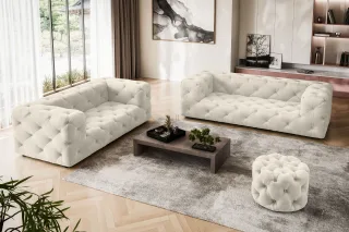 Home affaire 3-Sitzer "FOLLINA" 3-Sitzer Sofa mit klassischer Chesterfield-Knopfheftung