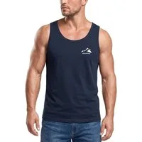 Neverless Tanktop Tanktop Herren mit Grafik-Print - Design Minimalistic Mountain- mit Print
