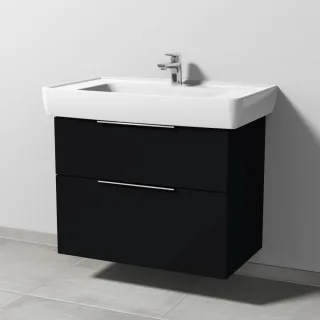 Sanipa 3way Waschtischunterbau zu Laufen Pro A Waschtisch mit 2 Auszügen, Schwarz-Matt UF75808