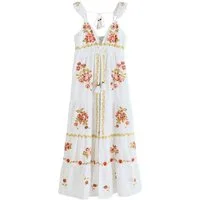Next Strandkleid Bestickter Strand-Cover-up mit Bindedetail vorne (1-tlg)
