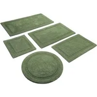Wecon home Basics Badematte Knut, Höhe 20 mm, Baumwolle, rund, waschbar, rutschfest, strapazierfähig, pflegeleicht, Bordüre, weich