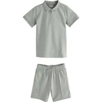 Next Shirt & Shorts Kurzärmeliges Polo-Shirt und Shorts im Set (2-tlg)