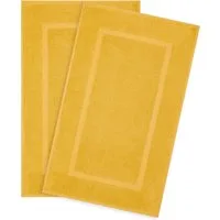 HAMMETEX Badematte Hotelmatte, Duschvorleger, Höhe 5 mm, rutschhemmend beschichtet, beidseitig nutzbar, Baumwolle, rechteckig, 2-teiliges Set, einfarbig, 100% Baumwolle