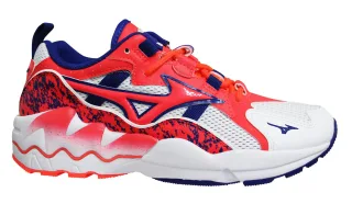 Mizuno Sport Style Wave Rider 1 Weiße/rote Trainer - Herren