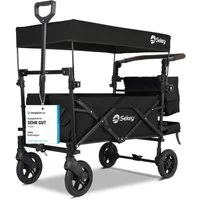 Sekey Bollerwagen Sekey Bollerwagen Faltbar mit Dach 150KG mit 3-Punkt-Sicherheitsgurte