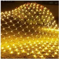 Lapamax LED-Lichternetz LED Lichternetz Netz Warmweiß 2x3M/4x6M für Weihnachten, für Weihnachten, Halloween, Party, Geburstag, Hochzeit